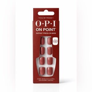 OPI On Point Press-On Nail Kit Tickle My France-y Burgundy Mauve Reusable Vegan